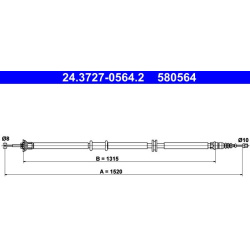 trosas, stovėjimo stabdys
                                ATE                                                24-3727-0564-2,
