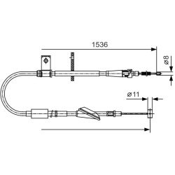 trosas, stovėjimo stabdys
                                BOSCH                                                1987482137, B