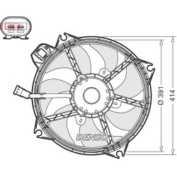 ventiliatorius, radiatoriaus
                                DENSO                                                DER23005, D