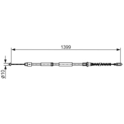 trosas, stovėjimo stabdys
                                BOSCH                                                1987482539, B