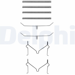 priedų komplektas, diskinių stabdžių trinkelės
                                DELPHI                                   