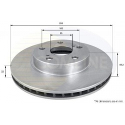 Stabdžių diskas (1VNT), priekis
COMLINE ADC0