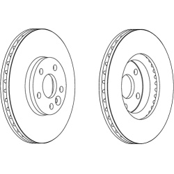 Stabdžių diskai (2vnt), priekis, PREMIUM kokybė
                                FERODO                                DDF1