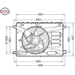ventiliatorius, radiatoriaus
                                DENSO                                                DER10010, D