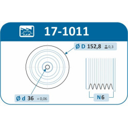 Škivas alkūninio veleno
                                IJS GROUP                                17-1011, IJS GROUP, 17-101