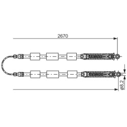 trosas, stovėjimo stabdys
                                BOSCH                                                1987477553, B