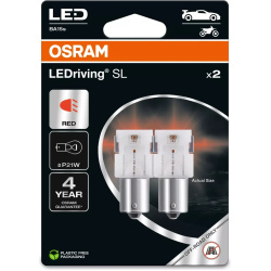 OSRAM LED lemputės P21W 1,3W 12V BA15S BLI2 2vnt
                                OSRAM                                      