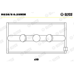 Alkūninio veleno indėklas
                                GLYCO                                                H0385025MM, 
