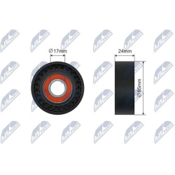 įtempiklio skriemulys, V formos rumbuotas diržas
                                NTY-SPEC                                  