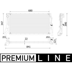 radiatorius, variklio aušinimas BEHR *** PREMIUM LINE ***
                                MAHLE                             