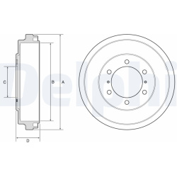 stabdžių būgnas
DELPHI BF631, Nenurodytas g