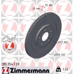 Stabdžių diskas COAT Z
                                ZIMMERMANN                                                285.3547.2