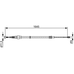 trosas, stovėjimo stabdys
                                BOSCH                                                1987482451, B