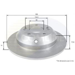 Stabdžių diskas (1VNT), galinis
                                COMLINE                                                ADC2