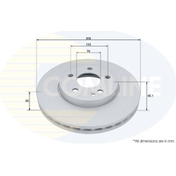 stabdžių diskas (1vnt) COATED
                                COMLINE                                                ADC297
