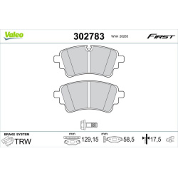 stabdžių trinkelių rinkinys, diskinis stabdys ESSENTIAL
                                VALEO                             