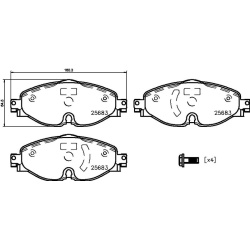 stabdžių trinkelių rinkinys, diskinis stabdys BEYOND LINE - EV
                                BREMBO                     