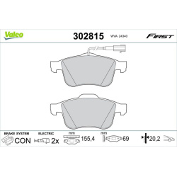 stabdžių trinkelių rinkinys, diskinis stabdys ESSENTIAL
                                VALEO                             