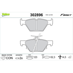 stabdžių trinkelių rinkinys, diskinis stabdys ESSENTIAL
                                VALEO                             