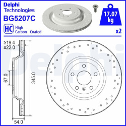 stabdžių diskas (1vnt)
DELPHI BG5207C, Nenur