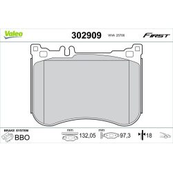 stabdžių trinkelių rinkinys, diskinis stabdys ESSENTIAL
                                VALEO                             