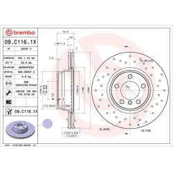 stabdžių diskas (1vnt) XTRA LINE - Xtra
                                BREMBO                                             