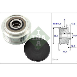 laisvos eigos sankaba, kint. sr. generatorius
Schaeffler INA