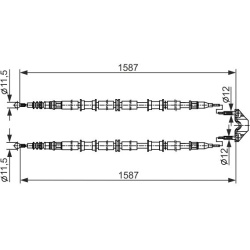 trosas, stovėjimo stabdys
                                BOSCH                                                1987482537, B