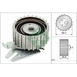 įtempiklio skriemulys, paskirstymo diržas
                                Schaeffler INA                                   