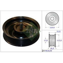 kreipiantysis skriemulys, V formos rumbuotas diržas
                                Schaeffler INA                          