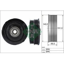 skriemulys, alkūninis velenas
                                Schaeffler INA                                544 0069 10, Nen