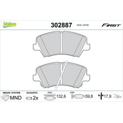 stabdžių trinkelių rinkinys, diskinis stabdys ESSENTIAL
                                VALEO                             