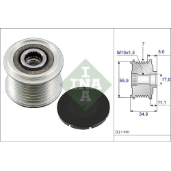laisvos eigos sankaba, kint. sr. generatorius
                                Schaeffler INA                                 