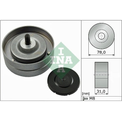 kreipiantysis skriemulys, V formos rumbuotas diržas
                                Schaeffler INA                          