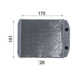 šilumokaitis, salono šildymas BEHR
                                MAHLE                                AH 340 000S, MAHLE,