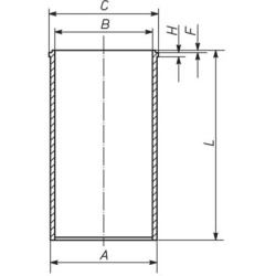 cilindro įvorė
                                MAHLE                                                213 WT 08 00, MAHLE, 21