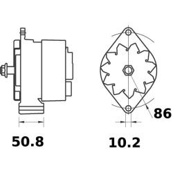 kintamosios srovės generatorius
                                MAHLE                                MG 477, MAHLE, MG477, a
