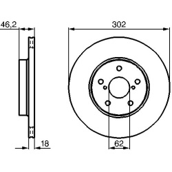 stabdžių diskas (1vnt)
                                BOSCH                                0986478490, BOSCH, 0986478490, 