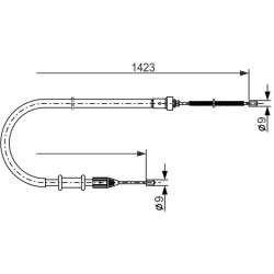 trosas, stovėjimo stabdys
                                BOSCH                                1987477632, BOSCH, 1987477632