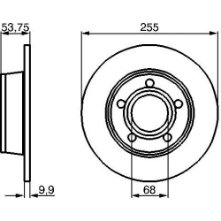 stabdžių diskas (1vnt)
                                BOSCH                                0986478704, BOSCH, 0986478704, 