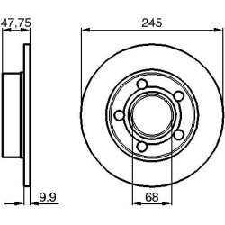 stabdžių diskas (1vnt)
                                BOSCH                                0986479B56, BOSCH, 0986479B56, 