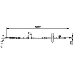 trosas, stovėjimo stabdys
                                BOSCH                                1987482503, BOSCH, 1987482503