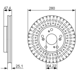 stabdžių diskas (1vnt)
                                BOSCH                                0986479625, BOSCH, 0986479625, 