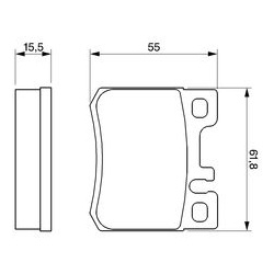 stabdžių trinkelių rinkinys, diskinis stabdys
                                BOSCH                                0986424
