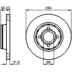 stabdžių diskas (1vnt)
                                BOSCH                                0986478128, BOSCH, 0986478128, 