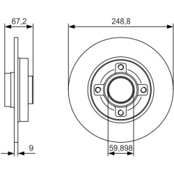 stabdžių diskas (1vnt)
                                BOSCH                                0986479S42, BOSCH, 0986479S42, 