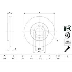 stabdžių diskas (1vnt)
                                BOSCH                                0986478853, BOSCH, 0986478853, 