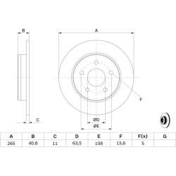 stabdžių diskas (1vnt)
                                BOSCH                                0986479B80, BOSCH, 0986479B80, 