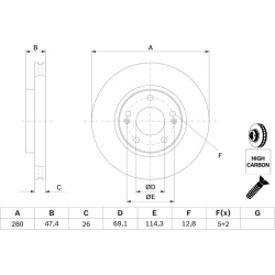stabdžių diskas (1vnt)
                                BOSCH                                0986479C07, BOSCH, 0986479C07, 
