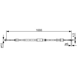 trosas, stovėjimo stabdys
                                BOSCH                                1 987 482 032, BOSCH, 1987482